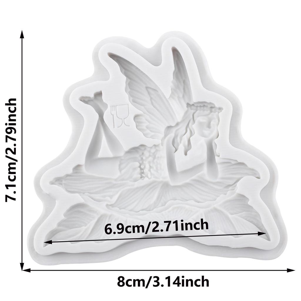 Flower Fairy Silicone Mold Butterfly Fairy Fondant Molds Cake Decorating Tools Theme Cake Dessert Decorated Chocolate Candy Mold