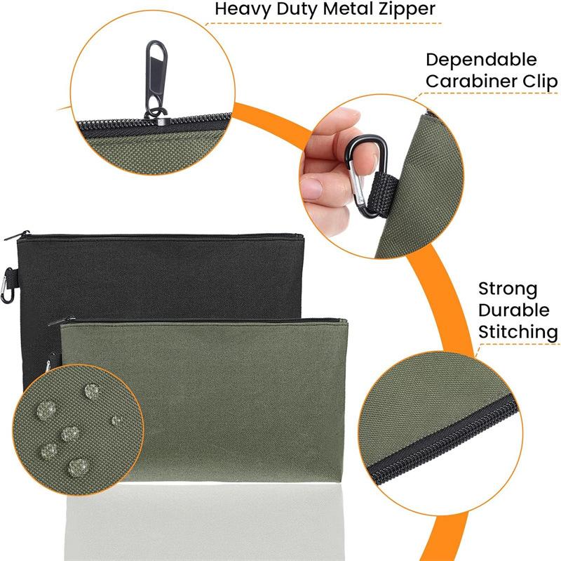 Wear-Resistant Zipper Tool Bag Pouch Multi-Function Tool Organizer For Electrician Gardening Woodworking Camping Use