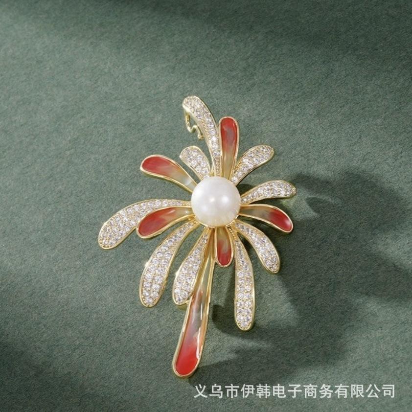 Senior brosjer blomst blad brosje pins for kvinner dress anheng mote brosjer smykker