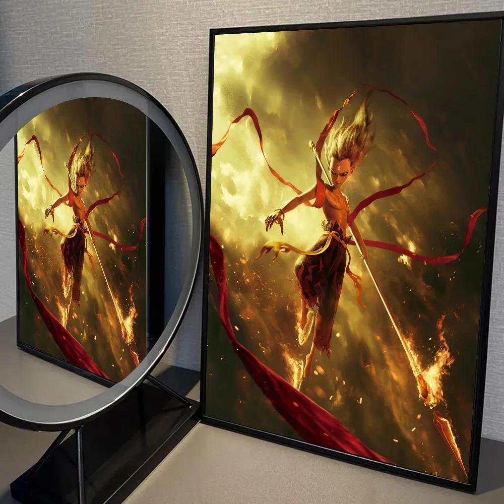 Film Nezha Podbija Króla Smoków Malarstwo na Płótnie Dom Sypialnia Wejście Bar Kawiarnia Dekoracja Malarstwo Artystyczne