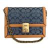 New COACH Hutton Fabric Messenger Bag Shoulder Bag Women's Blue & Orange CJ389-B4RA3