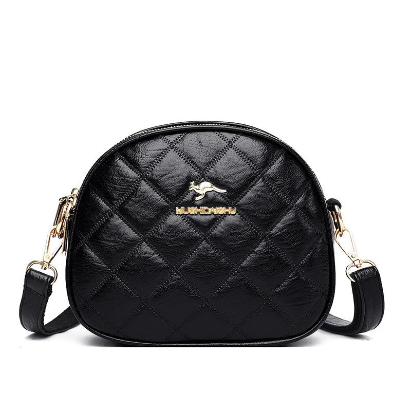 Damentasche Rhombus kleine Tasche Damenhandytasche Altersreduzierende dreilagige Kapazität Schulter-Umhängetasche