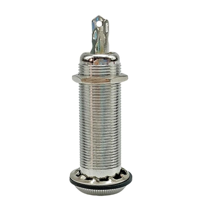 Multifunctional Electric Guitar and Bass 6.35mm Jacks Socket Alloy Texture Suitable for Clear Signal Transmission