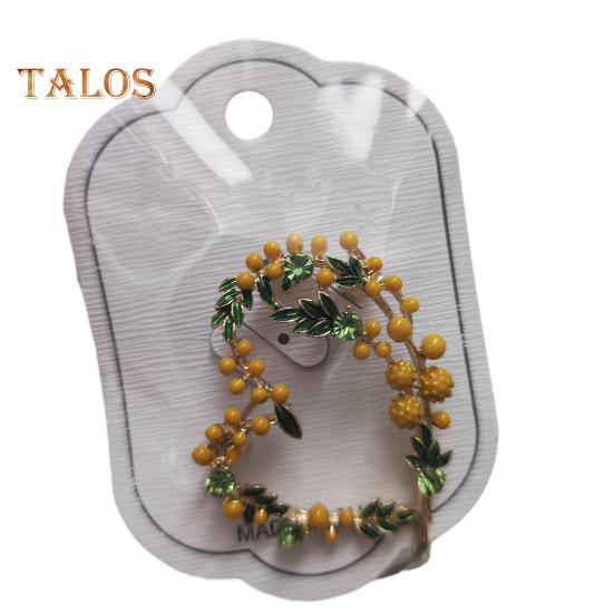 Vintage Öltropfen Mimosa Obst Brosche Liebeskranz Corsage Glänzende Strasssteine Kleidung Hut Abzeichen Muttertagsgeschenk