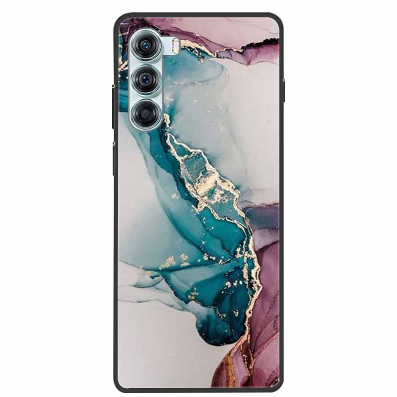 

For Moto G200 5G Case G 200 Marble Silicone Black Soft Cover For Motorola Moto G200 5G Back Cover Protective Coque for MotoG200 Moto G200