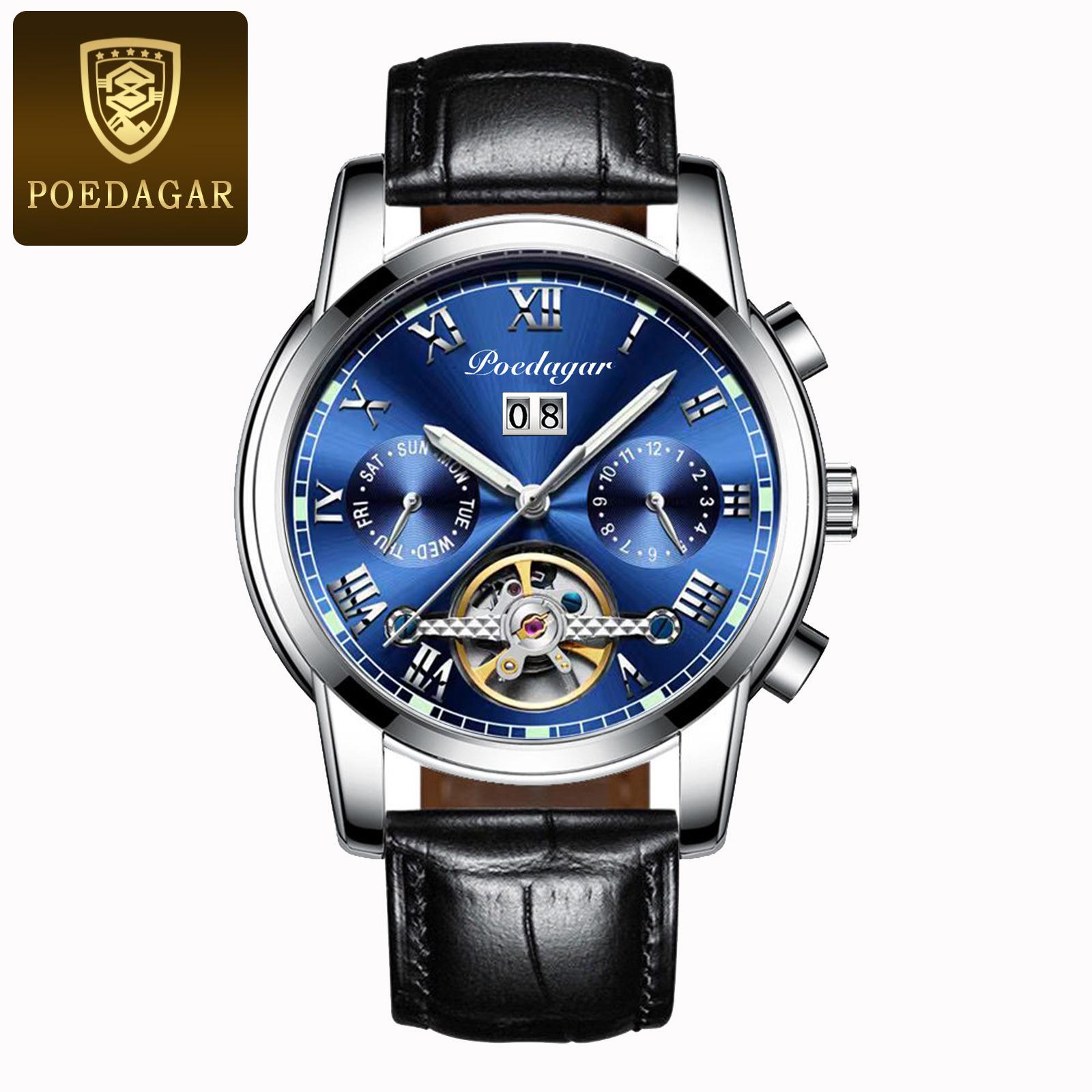 Men S Mechanical Watch Waterproof Luminous Multi-Function Watch
