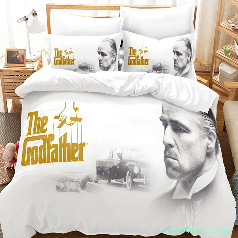 Godfather Bedding Set Single Twin Full Queen King Size Gangster Boss Bed Set Aldult Kid Bedroom Duvetcover Sets 3D Print 011
