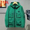 Primavera Autunno Taglia Extra Grande Abbigliamento da Lavoro da Uomo Taglia Plus Cappotto Antivento Giacca con Cappuccio e Tasche 190kg 12xl
