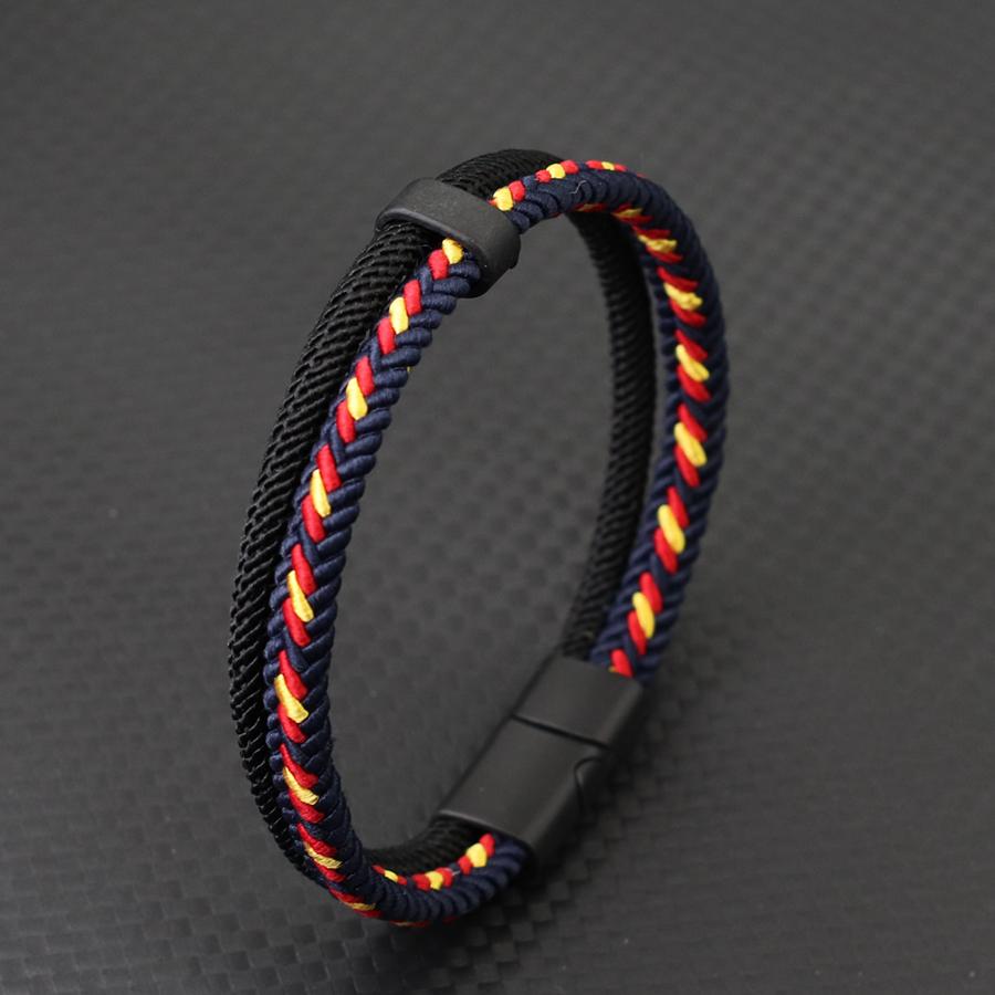 

Noter New Personalized Handmade Rope Bracelet For Men Detachable Buckle 4 Colors Grade A Ethnic Fabric Bangle Pulseria Homme S 18.5cm 7.3Inch