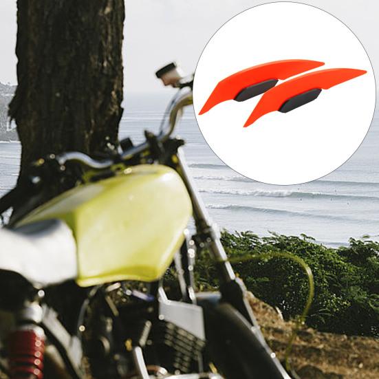 1 Pair Motorcycle Winglet Fixed Wing Spoiler for Motorbike Electric Bikes Easy Install Stylish Universal Stable Motorcycle Wing Attachment for ATVs