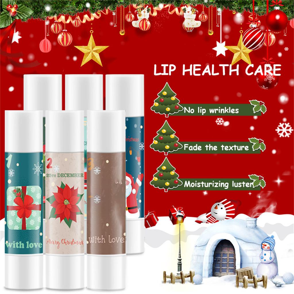 Christmas Lip Balm Gift Set, 3 Fruit Flavors Moisturizing Lip Balm For Dry Chapped Lip, With Exquisite Packaging,Women Men Lip Care Gifts