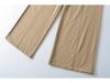 Retro Double-Breasted Wide-Leg Women's Faux Cashmere Pants - Autumn/Winter Loose Fit