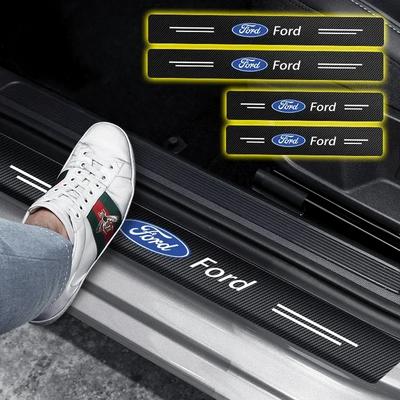 New 2026 Car Sticker Car Door Sill Strip Anti-Stepping Protection Strip Car Accessories For Ford Escape Kuga Mondeo Ecosport Fie