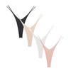 2 Pezzi Perizoma Cotone Doppio Strato a Taglio Alto Slip Bikini Donna G-string Biancheria Intima con Elastico Sottile Doppia Cintura