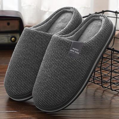 Ανδρικές παντόφλες Memory Foam Παντόφλες για το σπίτι Χειμερινά Αντιολισθητικά Ανδρικά Παπούτσια Σπίτι Ρίγες Unisex Εσωτερικές Παντόφλες Άνδρες Plus Size