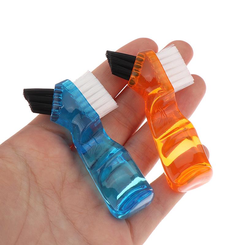 Denture Cleaning Brush Bristles & Ergonomic Rubber Handle Multi-Layered Bristles False Teeth Brush Oral Care Tool