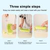 2 In 1 Ice Cube Mold Flexible Silicone Bottom Twist Demoulding Ice Tray with Straw Ice Cube Tray And Water Bottle Leakproof Portable Ice Water