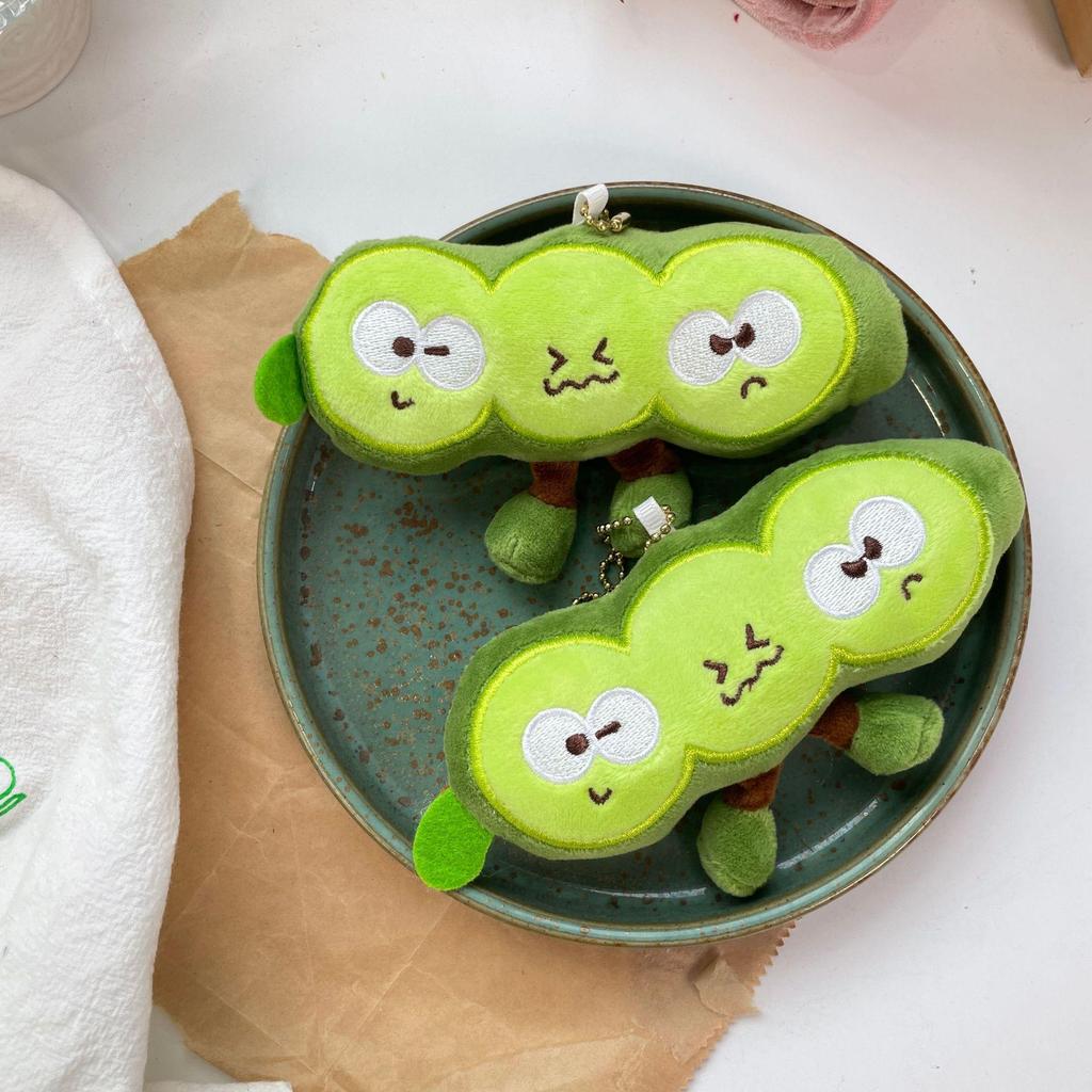Portachiavi Ciondolo Peluche Creativo Baccello di Piselli - Carino Regalo per Coppia (GJ253)