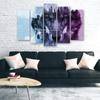 Five Piece Picture Canvas Print Wolf Animals Forest Purple