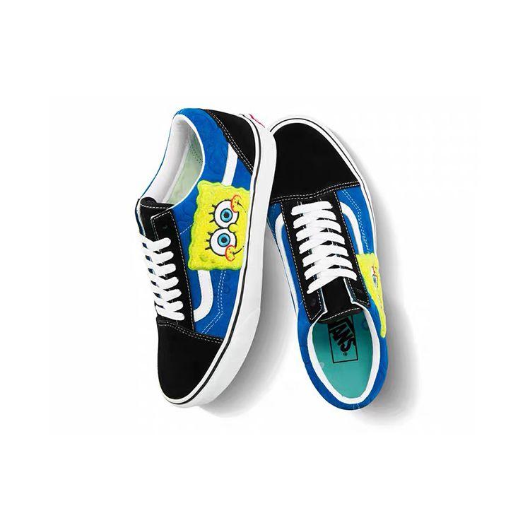 SpongeBob SquarePants X Vans Old Skool Smile Patch Unisex Sneakers Blue Black VN0A38G19XD