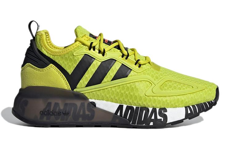 adidas Originals ZX 2K J Low Top Kids Lifestyle Shoes Yellow FY2638