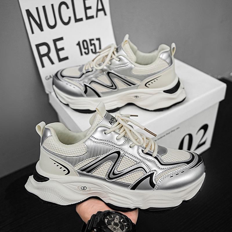 Augustine Men's Shoes 2025 Spring Tide Shoes Versatile Sports and Leisure Shoes Men's Mesh Breathable Heightening Dad Shoes