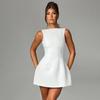 Zomer sexy slim fit Europese en Amerikaanse stijl rugloze vest basisjurk