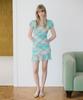 SINOON Check Printed Shirring One-Piece (Mint)