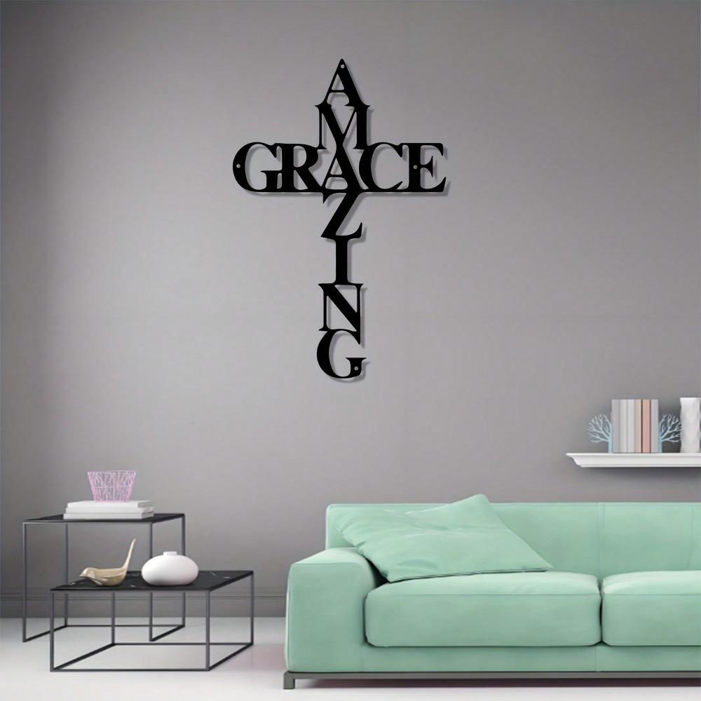 Retro Cross Metal Wall Art Iron Religious Home Decor Christmas Gift