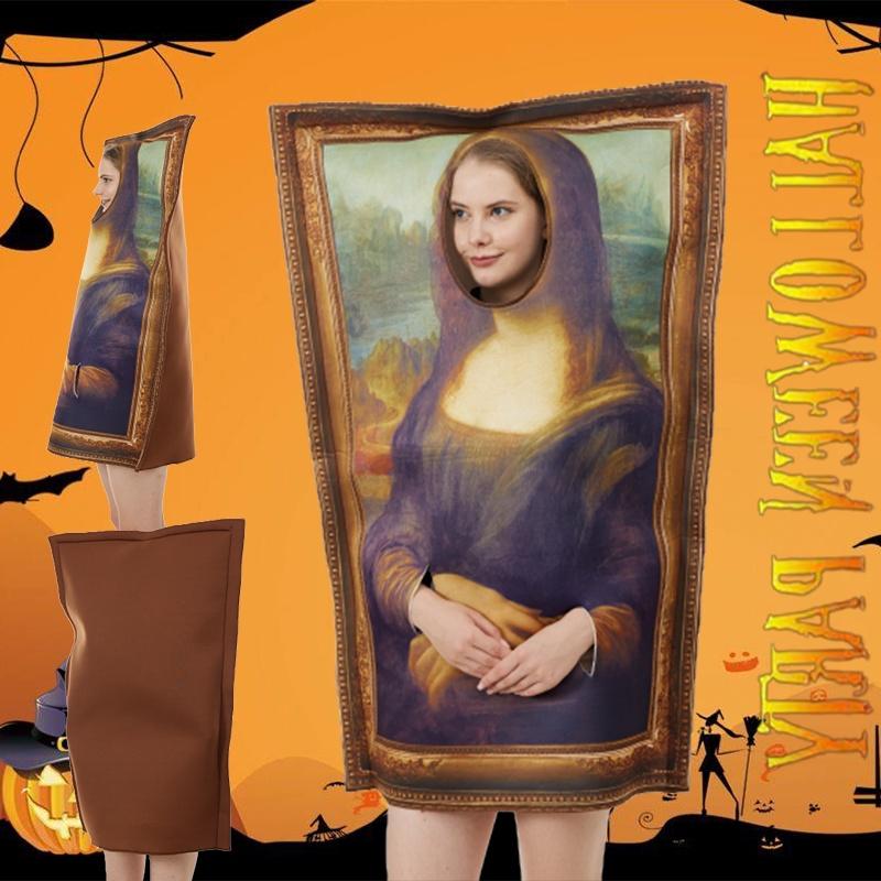 Halloween Mona Lisa Cosplay Costume For Adults And Teens High-quality Polyester Material