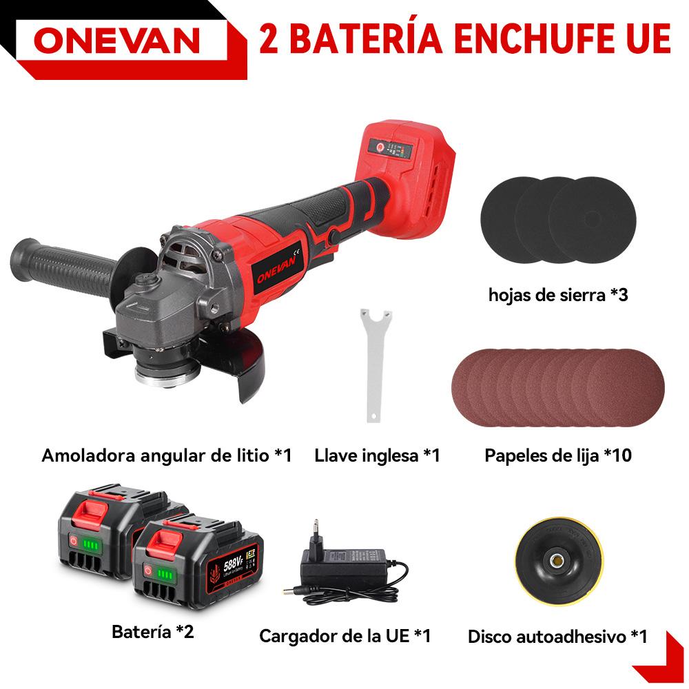 ONEVAN 125MM Brushless Electric Angle Grinder 2in1 Polishing  M14 Cutter Metal Wood Power Tool For Makita 18V Battery Pin