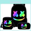 Marshmello Backpack Set Durable Versatile Stylish For School Travel