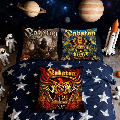S-Sabaton-ES Band Cushion Cover Home Office Convenient Nordic Simplicity Hit With Zipper Cushion Cover