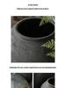 Wabi-Sabi Style Large Grey Ceramic Vase for Living Room Decor
