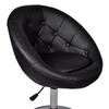Cocktail Chair Set 2 Pcs Black Faux Leather