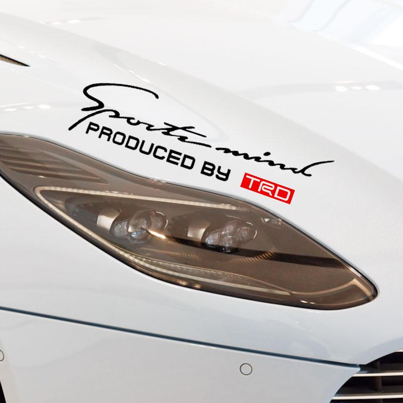 1Pcs Car Front Head Light Eyebrow 3D Sticker Decorator Sport Design For Toyota TRD Century Auris FCV Mirai Premio Yaris Camry