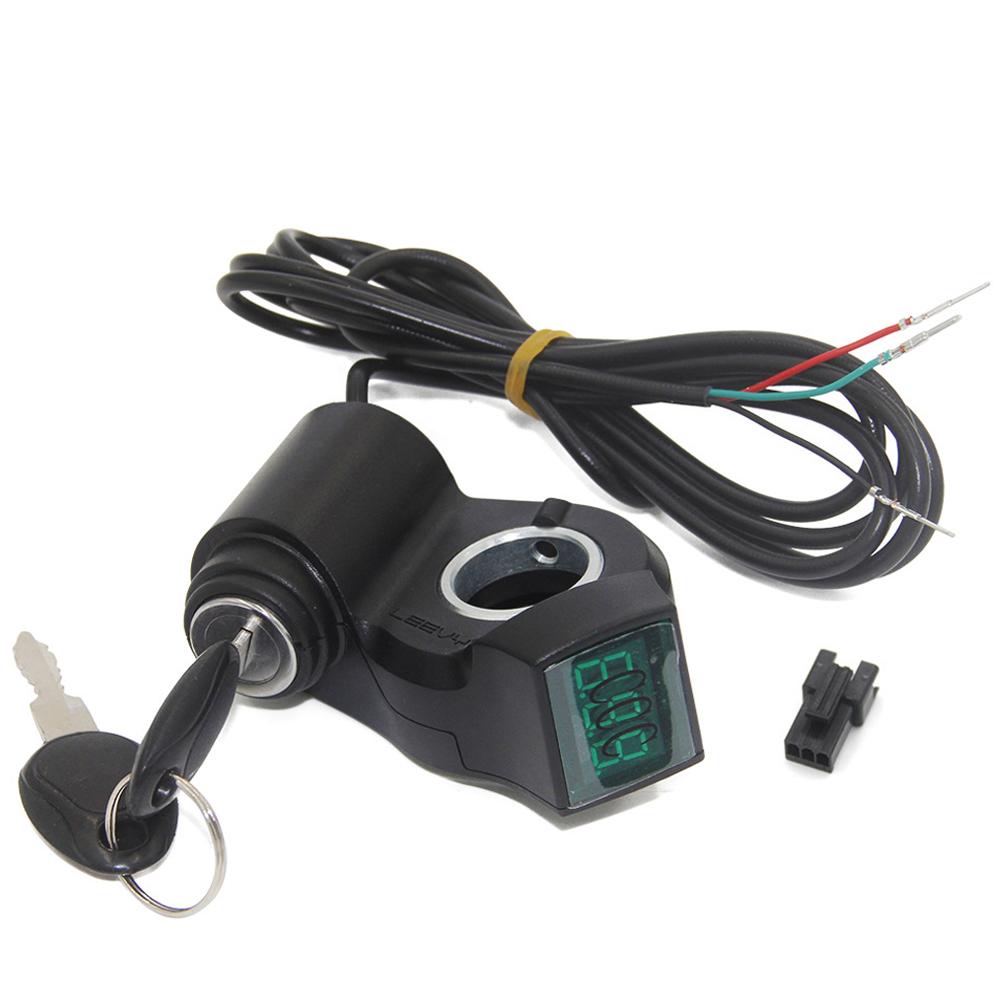 E-Bike Ignition Lock Key Thumb Throttle Switch Electric Bike Power Switch for KUGOO M4 Universal Electric Scooter Accessories бежевый