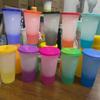 5/10pcs 24oz Tumblers With Lids And Straws Reusable Plastic Cups Iced Coffee Large Water Bottle Party Cold Mug Summer Drinkware