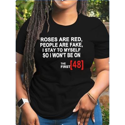 Women's Plus Size Oversized Casual Short Sleeve T-Shirt - Breathable Round Neck Summer Blouse, Plus-Size-Friendly for Comfortable Spring/Summer Wear,