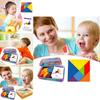 Langlebiges magnetisches Holz-Tangram-Puzzle für Kinder, Lernspielzeug für Kindergarten und Grundschule