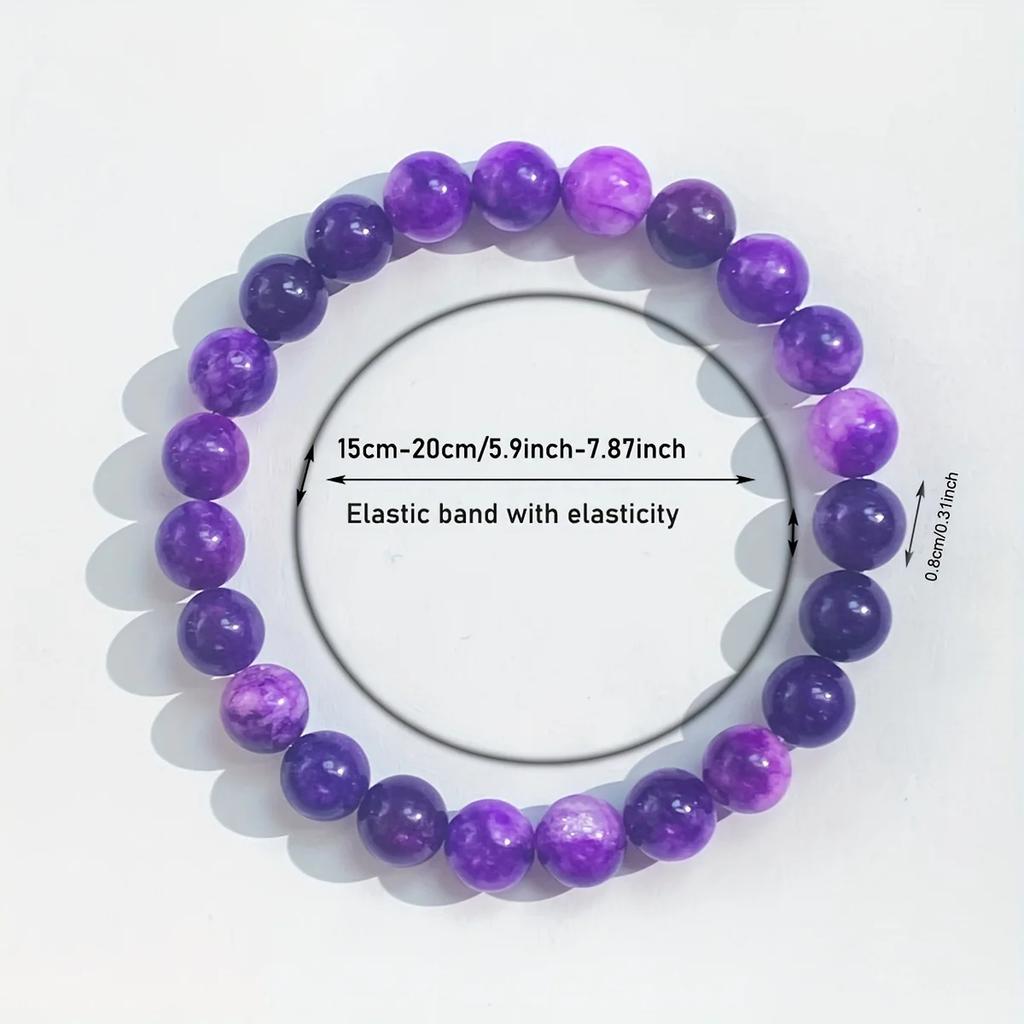 Attract Love Bring Luck Beaded Bracelet, Natural Sugilite Jewelry Accessories, Perfect Gift For Men And Women