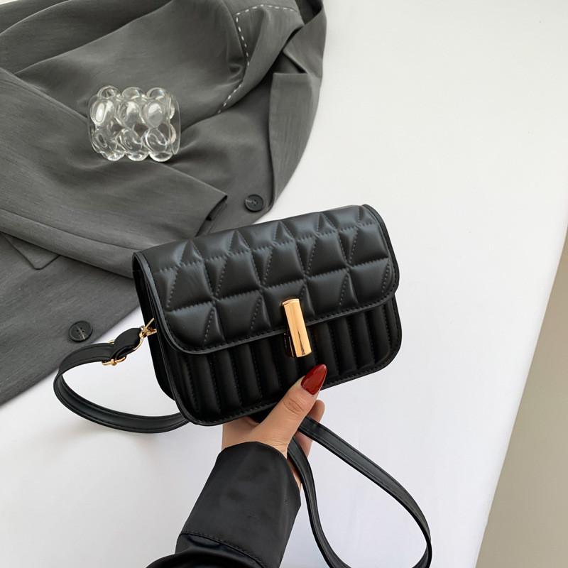 Trendy Women s Elegant Single Shoulder Sling Bag Unique Korean Style Mini Bag чёрный