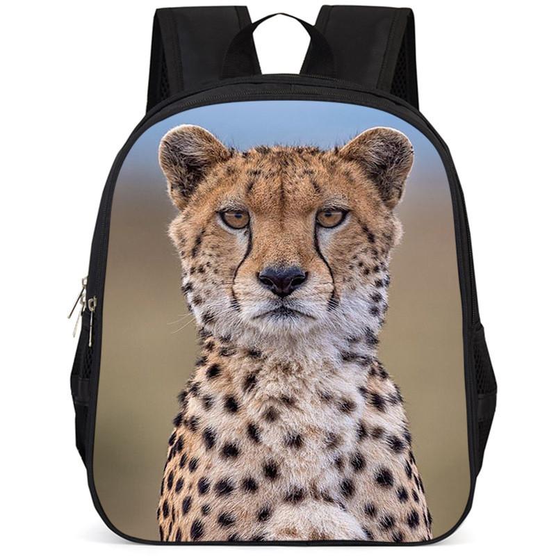Spacious And Lightweight 15-inch 3d Leopard Backpack For School Kids