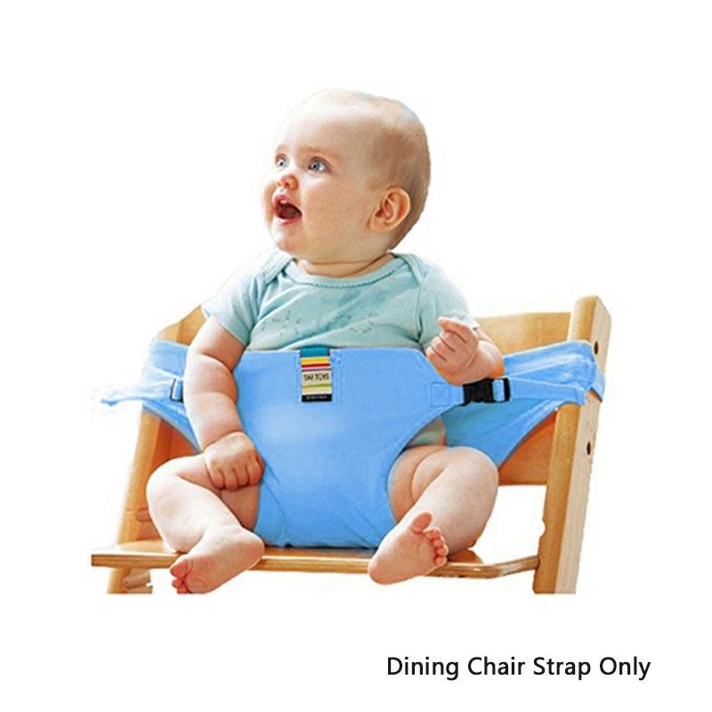 

Dining Baby Foldable Chair Belt Nonslip Adjustable Polyester Infant Portable синій