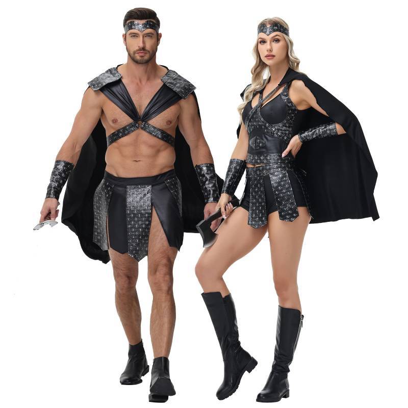 Medieval Roman Spartan Warrior Cosplay Costume With Polyester Fabric For Stage Performances