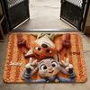 Tapis de sol en terre de diatomées, séchage rapide et absorbant, tapis de salle de bain antidérapant à motif dessin animé, tapis d'entrée pour salle de bain, cuisine, chambre