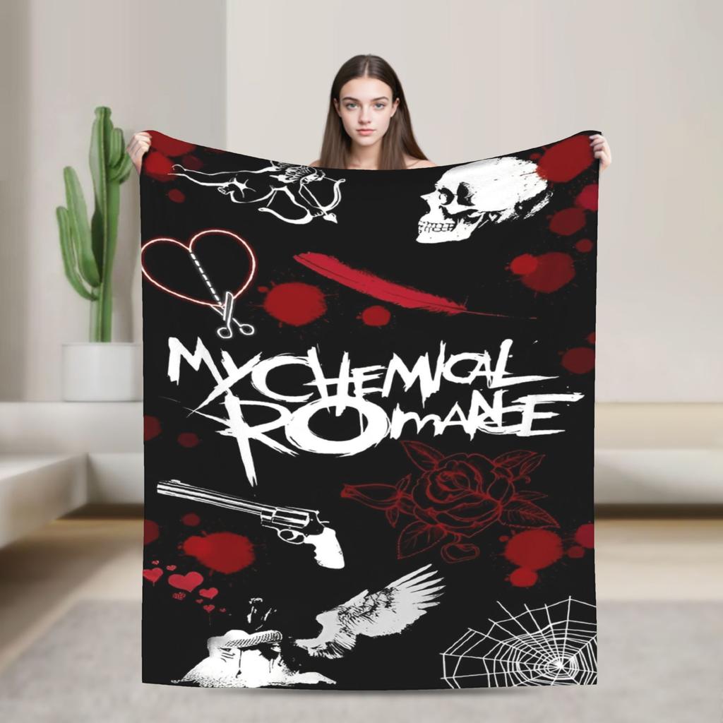 The Black Parade Mantas Tour My Chemical Romance Franela Impresionante Cálida Manta para Cama Cubrecama Invierno