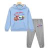 Boys Girl Hooded Sets Super Kitties Anime Hoodie Fleece Sweatshirt Cat Jacket 2pcs Pullover+pant Autumn Kids Boutique Clothes