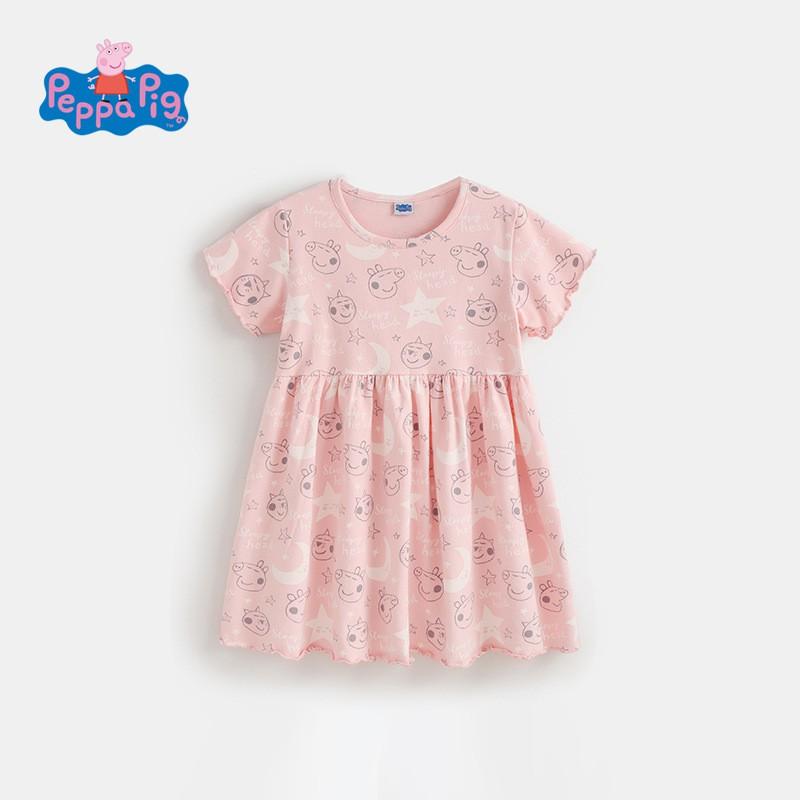 Girls Princess Dress Short Sleeve Cotton Cartoon Kids 2026