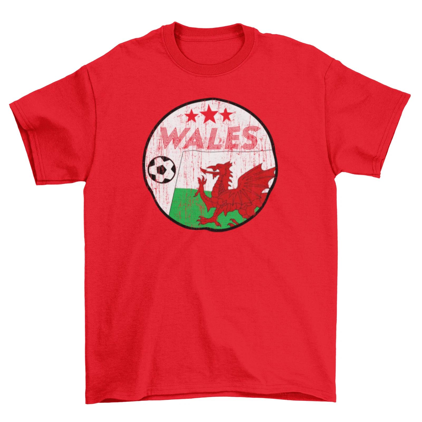 WALES Football T-Shirt Retro Circle, Adults Kids Or Baby, 6 Nations Welsh 130